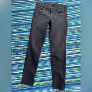 J Brand skinny leg denim in Dare (dark charcoal/vintage faded black look) 27